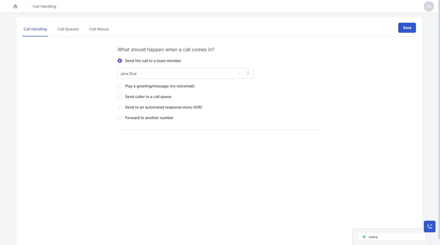 Advanced call routing in UpCentral