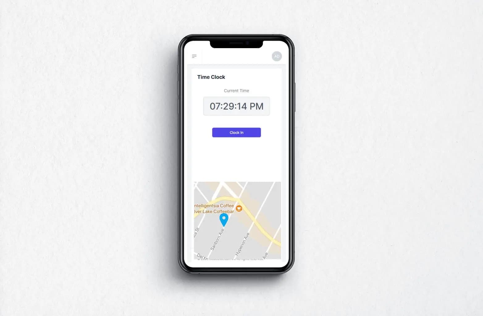 GPS verification for time clock