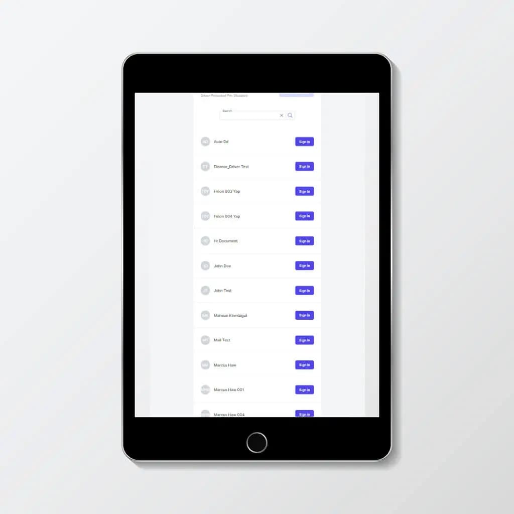 Tablet kiosk for time clock