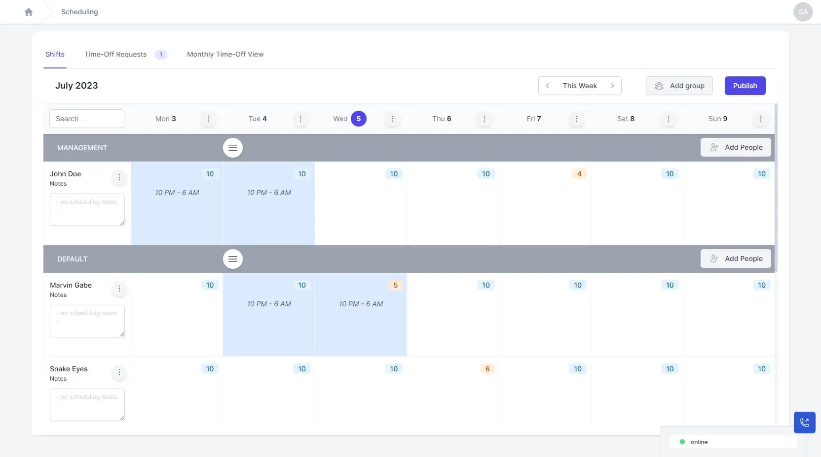 Build and manage schedules