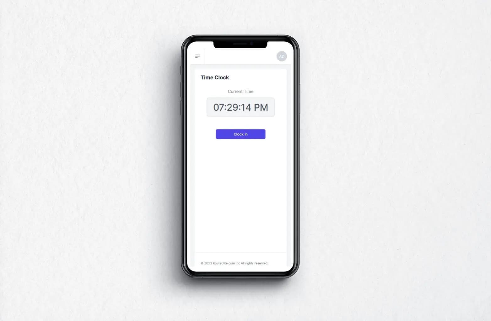 Employee mobile time clock
